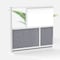 Luxor Workflow Modular Wall Room Divider System - Silver Frame - 53" x 48" Add-On Wall with Whiteboard MW-5348-XWCG - alternate 1